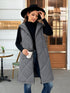 Winterweste Damen | gestepptes Gilet mit Kapuze & Split-Saum